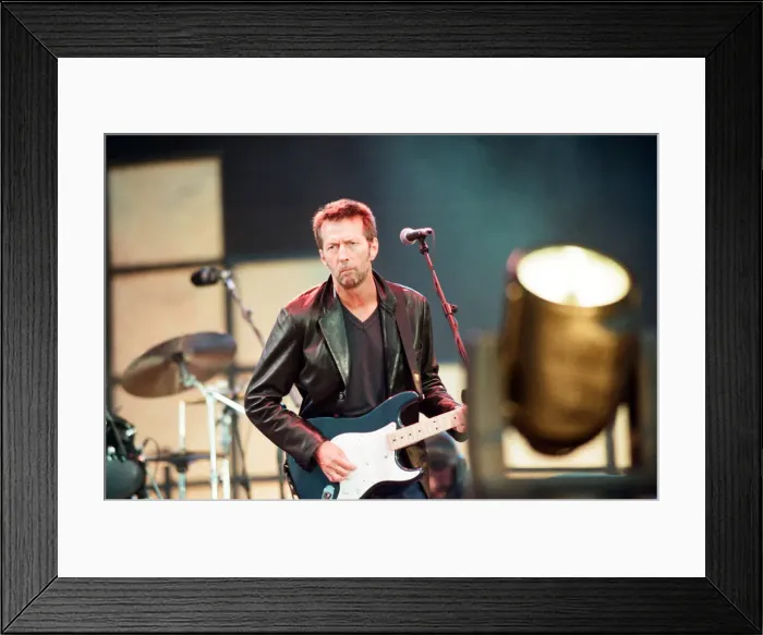 Framed Print : Eric Clapton on stage at Masters of Music Benefit Concert, Hyde Park, London Framed Print : Eric Clapton on stage at Masters of Music Benefit Concert, Hyde Park, London