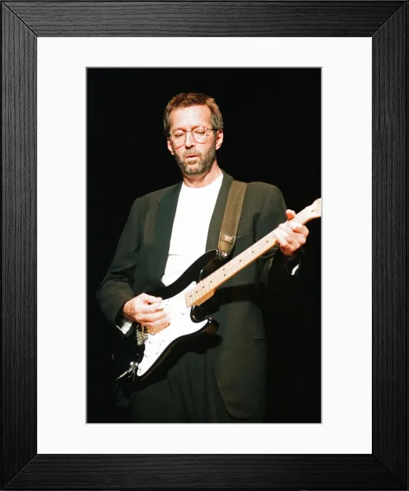 Framed Print : Eric Clapton on stage at the Sheffield Arena, Sheffield, 3rd October 1993 Framed Print : Eric Clapton on stage at the Sheffield Arena, Sheffield, 3rd October 1993