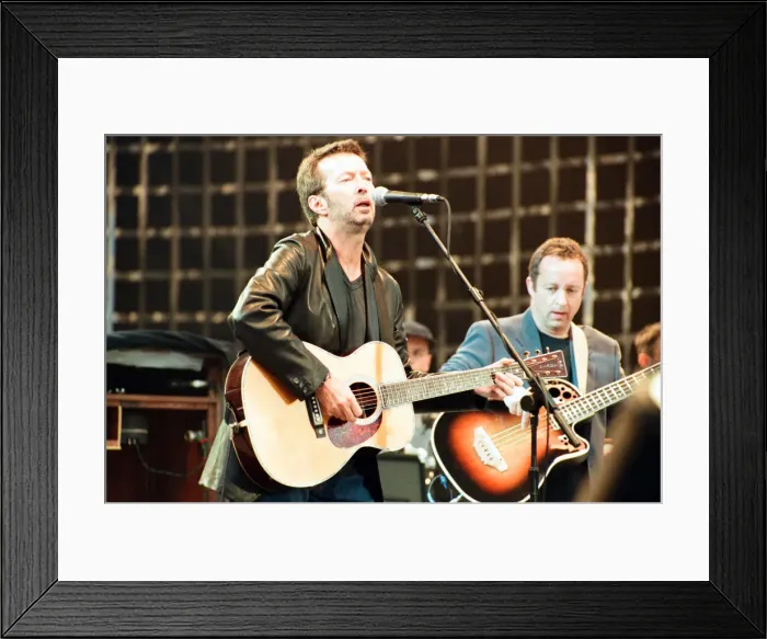 Framed Print : Eric Clapton on stage at Masters of Music Benefit Concert, Hyde Park, London Framed Print : Eric Clapton on stage at Masters of Music Benefit Concert, Hyde Park, London