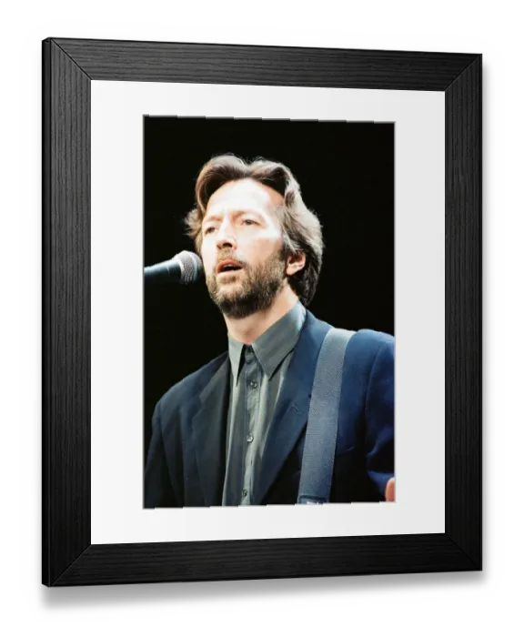 Framed Print : Eric Clapton on stage at the Brighton Centre, Brighton, 1st February 1992