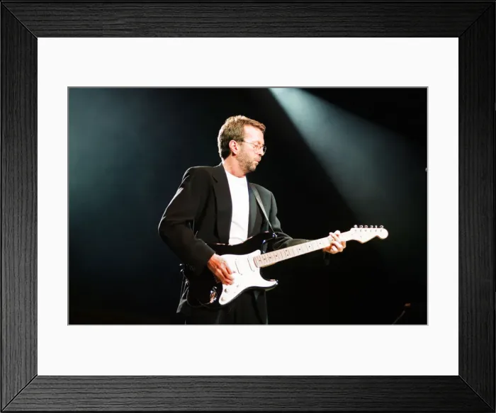 Framed Print : Eric Clapton on stage at the Sheffield Arena, Sheffield, 3rd October 1993 Framed Print : Eric Clapton on stage at the Sheffield Arena, Sheffield, 3rd October 1993
