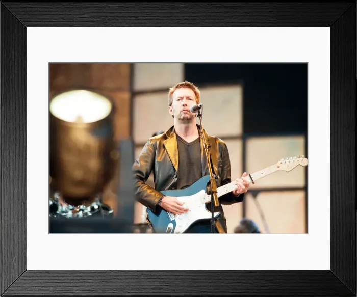 Framed Print : Eric Clapton on stage at Masters of Music Benefit Concert, Hyde Park, London Framed Print : Eric Clapton on stage at Masters of Music Benefit Concert, Hyde Park, London