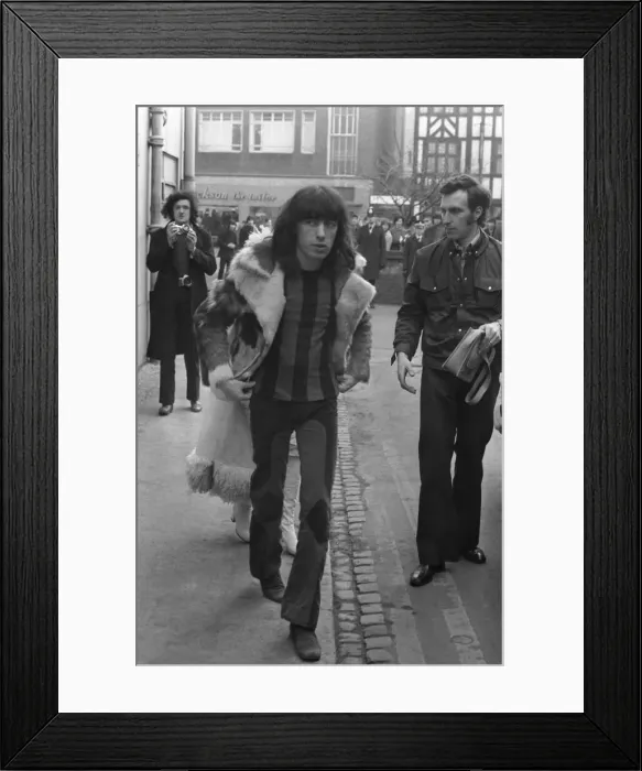 Framed Print : Bill Wyman arrives at Coventry Theatre where The Rolling Stones will be playing to a full Framed Print : Bill Wyman arrives at Coventry Theatre where The Rolling Stones will be playing to a full