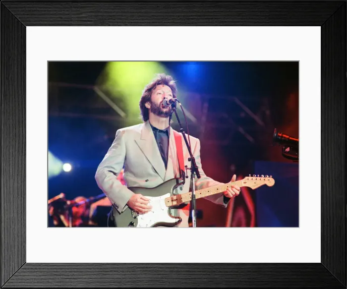 Framed Print : Eric Clapton on stage at Nelson Mandela 70th Birthday Tribute Concert, Wembley Stadium Framed Print : Eric Clapton on stage at Nelson Mandela 70th Birthday Tribute Concert, Wembley Stadium