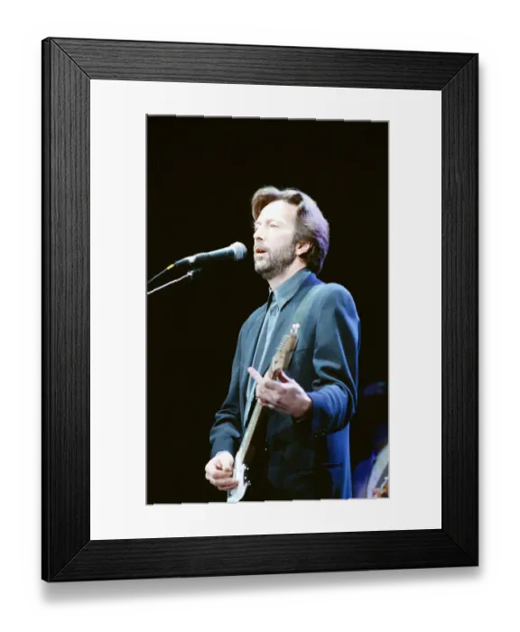 Framed Print : Eric Clapton on stage at the Brighton Centre, Brighton, 1st February 1992