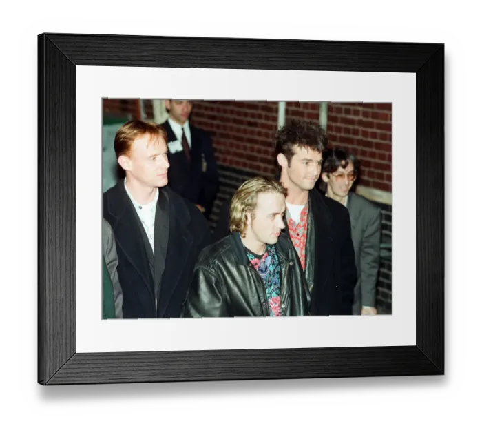 Framed Print : Music Artists gather for recording new version of Band Aid charity single Framed Print : Music Artists gather for recording new version of Band Aid charity single