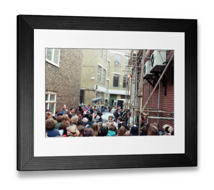 Framed Print : Music Artists gather for recording new version of Band Aid charity single Framed Print : Music Artists gather for recording new version of Band Aid charity single