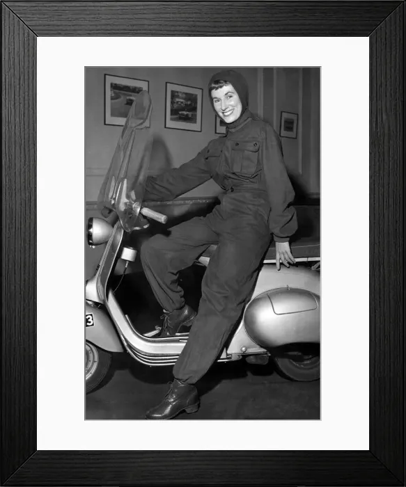 Framed Print : Clothing Fashion 1954: Scoot suit. November 1954