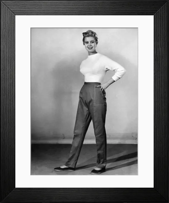 Framed Print : Clothing Fashion 1955. June 1955 Framed Print : Clothing Fashion 1955. June 1955