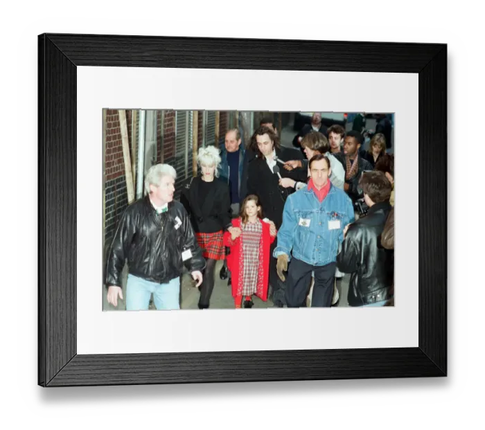 Framed Print : Music Artists gather for recording new version of Band Aid charity single