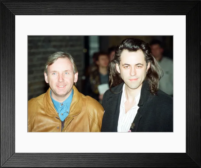 Framed Print : Music Artists gather for recording new version of Band Aid charity single