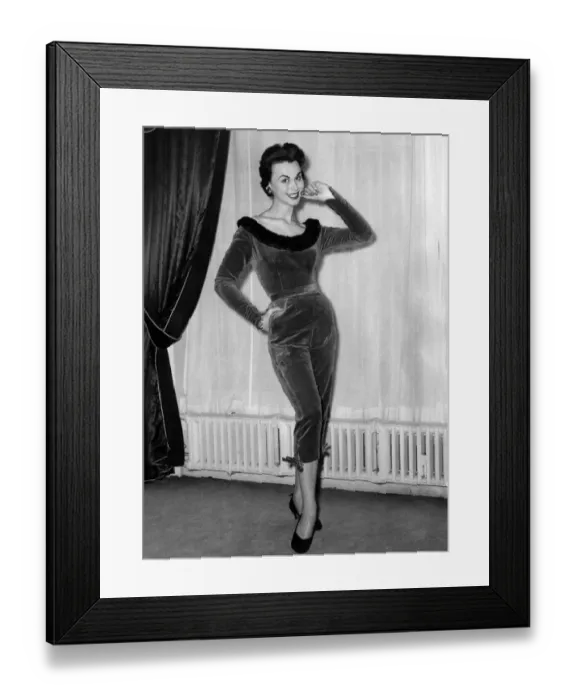 Framed Print : Clothing Fashion 1954. August 1954 Framed Print : Clothing Fashion 1954. August 1954