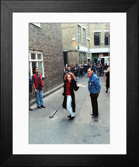 Framed Print : Music Artists gather for recording new version of Band Aid charity single