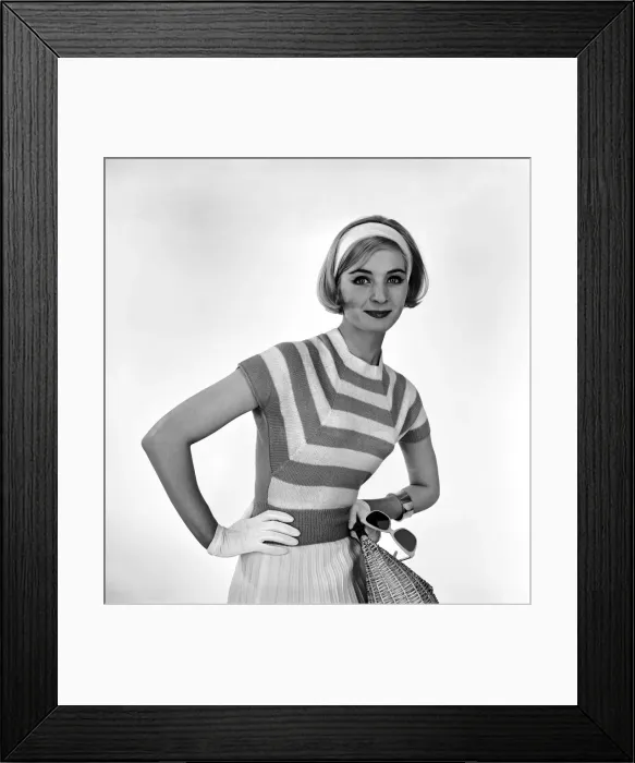 Framed Print : Clothing: Sweater fashions. March 1958 Framed Print : Clothing: Sweater fashions. March 1958