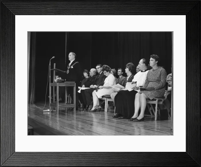 Framed Print : The official opening ceremony at President Kennedy School in Rookery Lane, Holbrooks