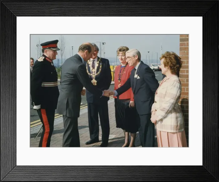 Framed Print : Prince Edward of Kent - The Duke and Duchess of Kent North East Royal Visits Framed Print : Prince Edward of Kent - The Duke and Duchess of Kent North East Royal Visits