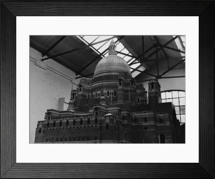 Framed Print : Model of the proposed Liverpool Metropolitian Cathedral, 8 December 1937 Framed Print : Model of the proposed Liverpool Metropolitian Cathedral, 8 December 1937