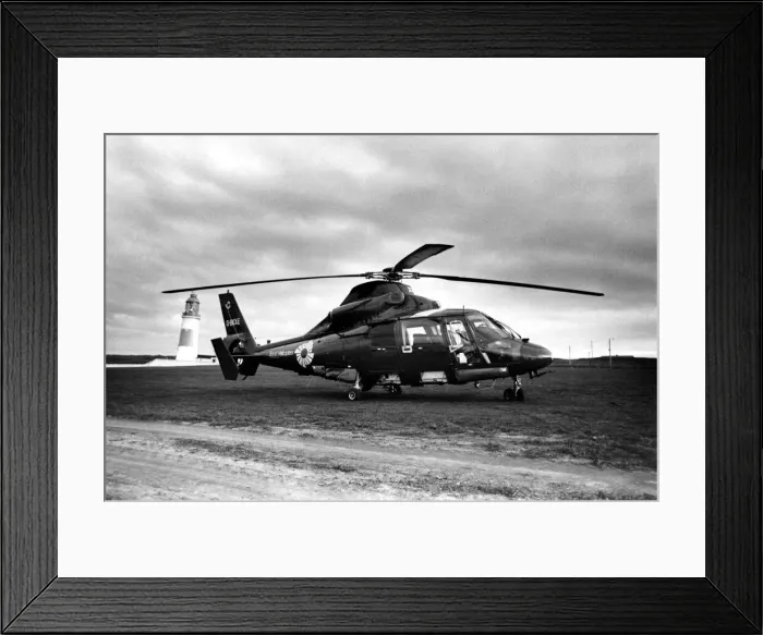 Framed Print : An Aerospatiale Dauphin II (Eurocopter Dauphin) helicopter pictured near the Souter Framed Print : An Aerospatiale Dauphin II (Eurocopter Dauphin) helicopter pictured near the Souter