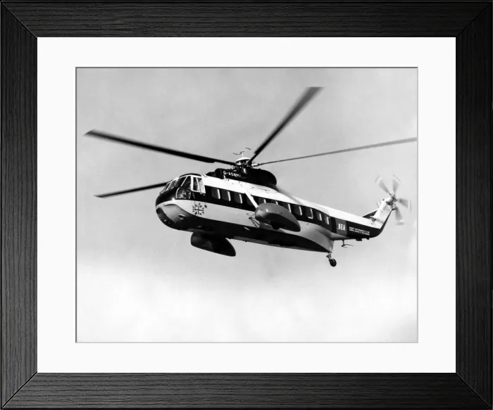 Framed Print : BEAs new Sikorsky 61 helicopter taking its Ministry of Aviation trials of Framed Print : BEAs new Sikorsky 61 helicopter taking its Ministry of Aviation trials of