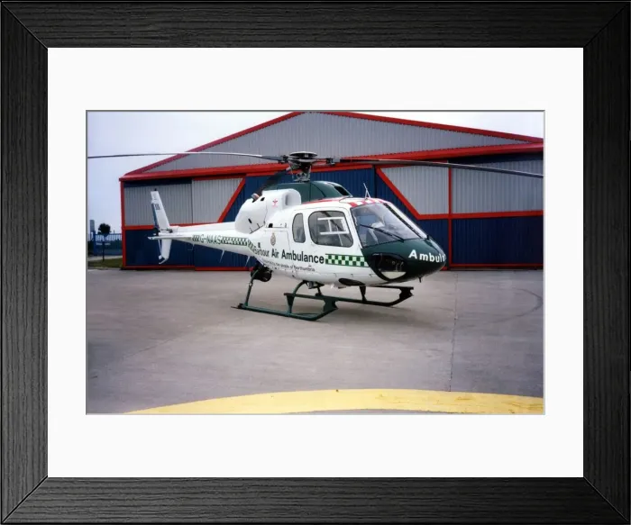 Framed Print : The Eurocopter AS350 Squirrel helicopter used by Northumbria Air Ambulance