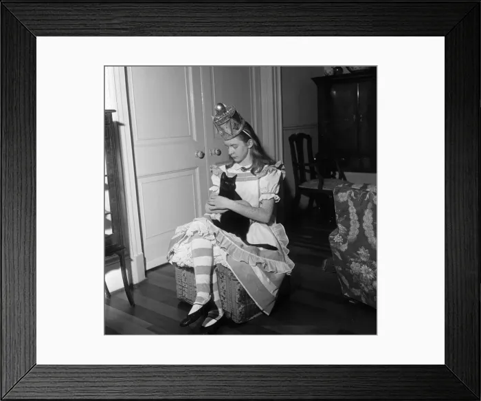 Framed Print : Thirteen year old Jane Asher seen here in her costume for the title role in Framed Print : Thirteen year old Jane Asher seen here in her costume for the title role in