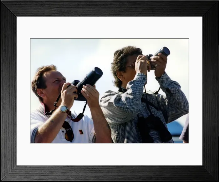 Framed Print : Spectators gathered along the seafront at Seaburn to watch the Sunderland International Framed Print : Spectators gathered along the seafront at Seaburn to watch the Sunderland International