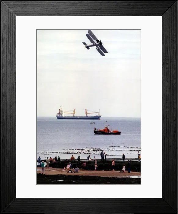 Framed Print : A Fairey Swordfish torpedo bomber aircraft flying in the Sunderland International Airshow