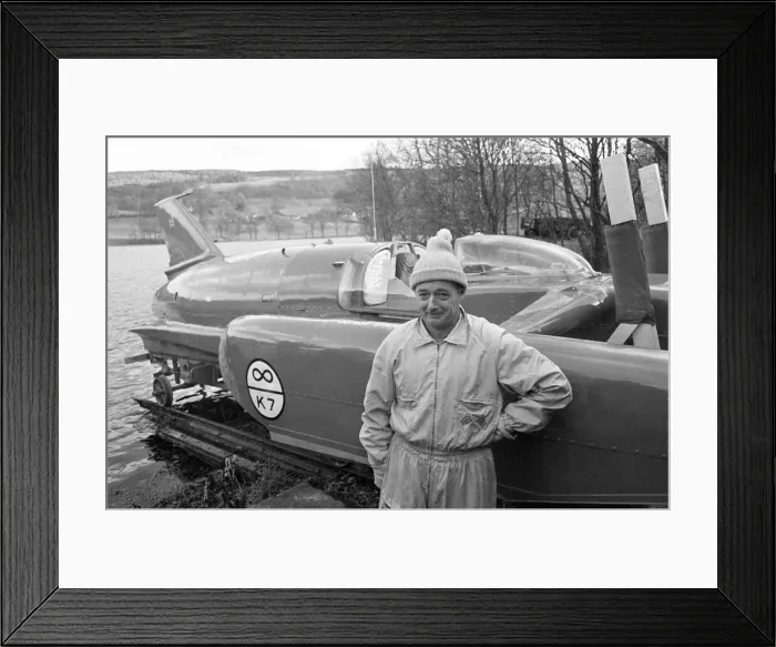 Framed Print : Donald Campbell, Coniston Water, Lancashire, pictures taken on the day of his death Framed Print : Donald Campbell, Coniston Water, Lancashire, pictures taken on the day of his death
