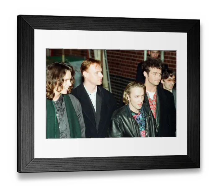 Framed Print : Music Artists gather for recording new version of Band Aid charity single