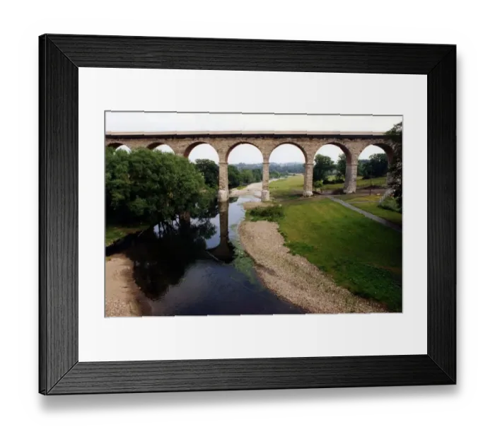 Framed Print : The Victorian Newton Cap viaduct at Bishop Auckland, on 20th July 1995 Framed Print : The Victorian Newton Cap viaduct at Bishop Auckland, on 20th July 1995