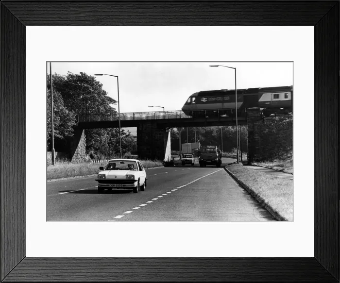 Framed Print : The Chester Moor viaduct which carries the main East Coast rail line over the A167 Framed Print : The Chester Moor viaduct which carries the main East Coast rail line over the A167