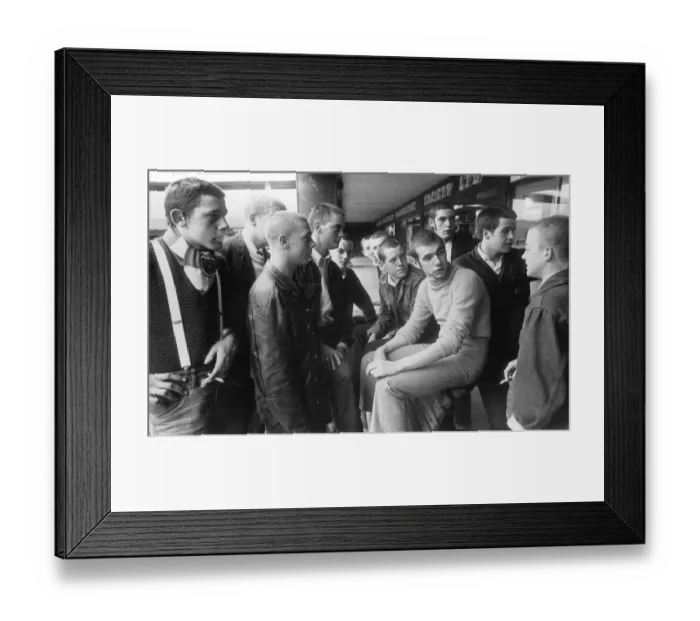 Framed Print : Skinheads in Coventrys shopping precinct. 4th October 1969 Framed Print : Skinheads in Coventrys shopping precinct. 4th October 1969