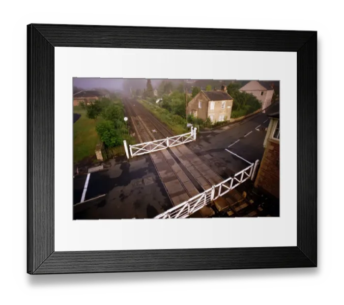 Framed Print : The Level Crossing and Signal Box at Haydon Bridge, Northumberland circa 1994