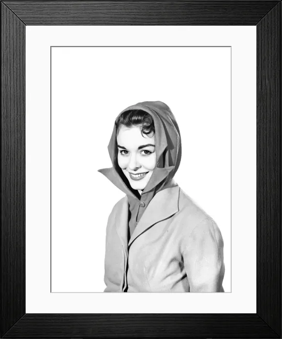 Framed Print : Clothing: Fashion: Hats: Woman wearing hat and scarf combined. 1958 Framed Print : Clothing: Fashion: Hats: Woman wearing hat and scarf combined. 1958