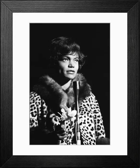Framed Print : Eartha Kitt performing at Talk of the Town 7th September 1960 Framed Print : Eartha Kitt performing at Talk of the Town 7th September 1960