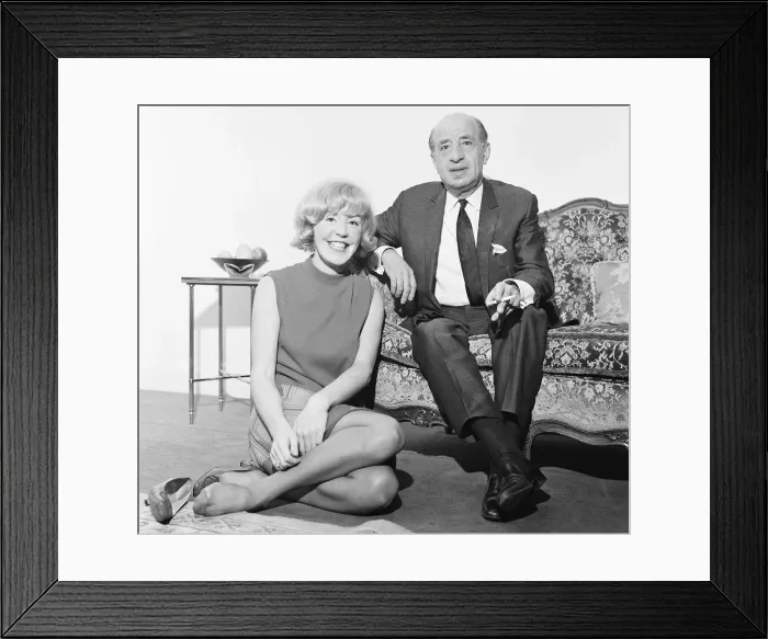 Framed Print : Singer Kathy Kirby seen here with former band lead Bert Ambrose. 18th November 1967 Framed Print : Singer Kathy Kirby seen here with former band lead Bert Ambrose. 18th November 1967