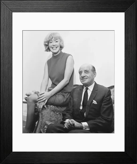 Framed Print : Singer Kathy Kirby seen here with former band lead Bert Ambrose. 18th November 1967 Framed Print : Singer Kathy Kirby seen here with former band lead Bert Ambrose. 18th November 1967