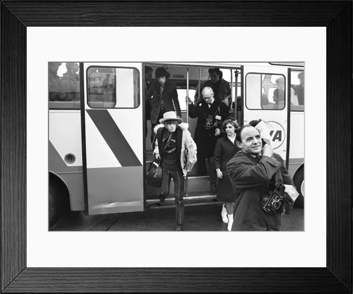 Framed Print : The Rolling Stones seen here at London Airport embarking on a flight to New York