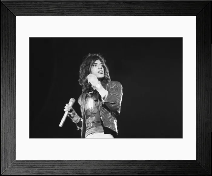 Framed Print : Rolling Stones performing live in concert at Knebworth House in Hertfordshire