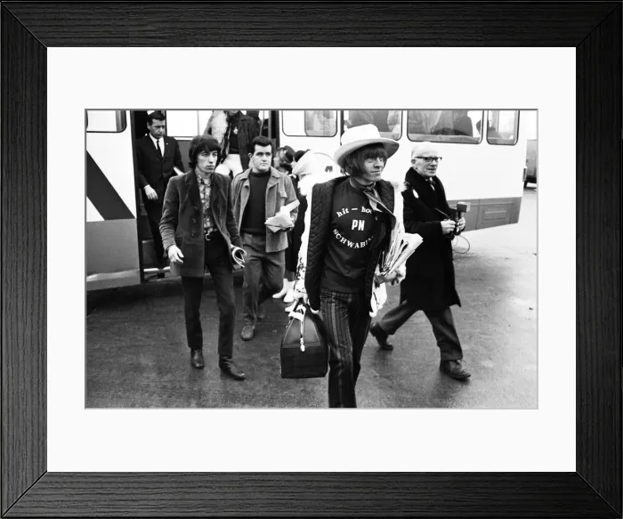 Framed Print : The Rolling Stones departure for America where they are to appear on the Ed Sullivan