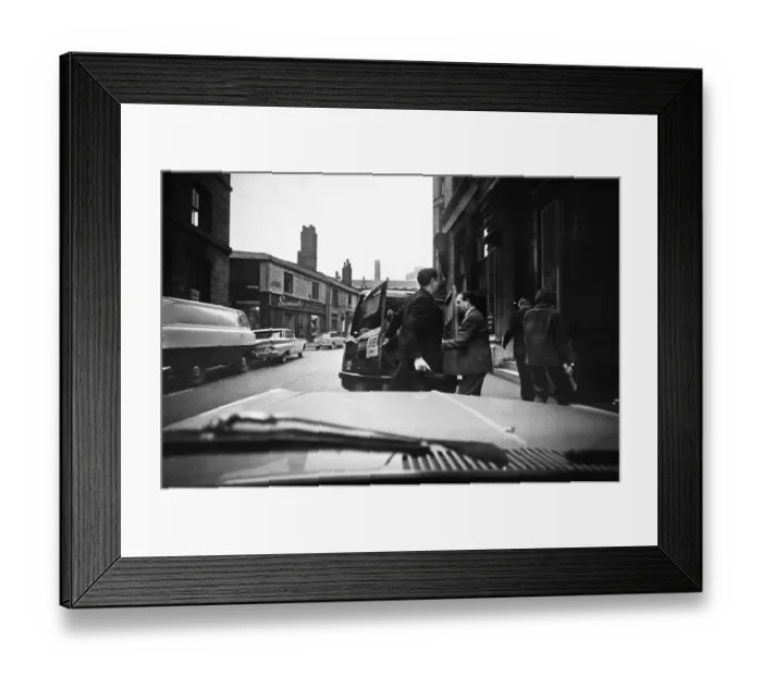 Framed Print : The Rolling Stones seen here in the back of a van at the Manchester Piccadilly Hotel in Framed Print : The Rolling Stones seen here in the back of a van at the Manchester Piccadilly Hotel in