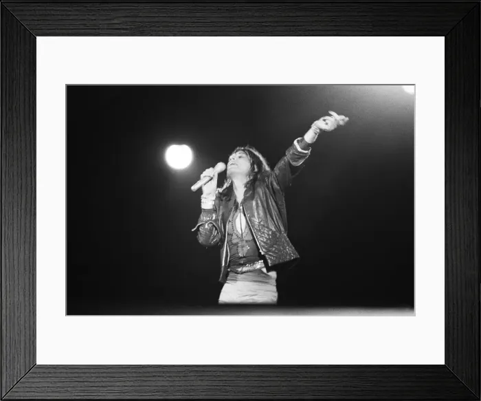 Framed Print : Lead singer Mick Jagger of the Rolling Stones in concert at Knebworth House Framed Print : Lead singer Mick Jagger of the Rolling Stones in concert at Knebworth House