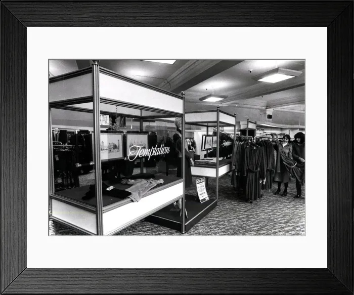 Framed Print : Cardiff - Shops and Sores - David Morgan Store - One of the many women Framed Print : Cardiff - Shops and Sores - David Morgan Store - One of the many women