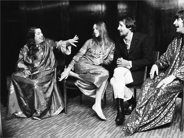American singing group The Mamas and the Papas seen here in London, l-r, Cass Elliott