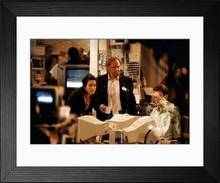 Framed Print : Scene from the TV programme Drop The Dead Donkey Framed Print : Scene from the TV programme Drop The Dead Donkey
