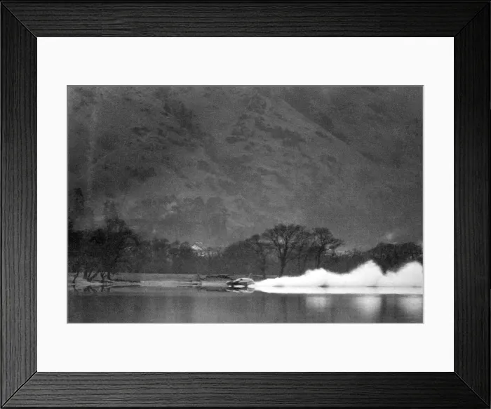 Framed Print : Donald Campbell, Coniston Water, Lancashire, pictures taken on the day of his death Framed Print : Donald Campbell, Coniston Water, Lancashire, pictures taken on the day of his death