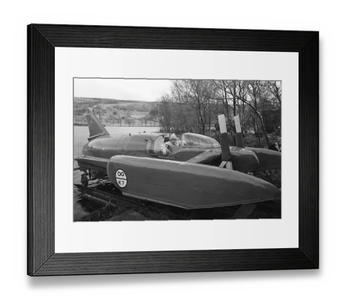 Framed Print : Donald Campbell, Coniston Water, Lancashire, pictures taken on the day of his death Framed Print : Donald Campbell, Coniston Water, Lancashire, pictures taken on the day of his death