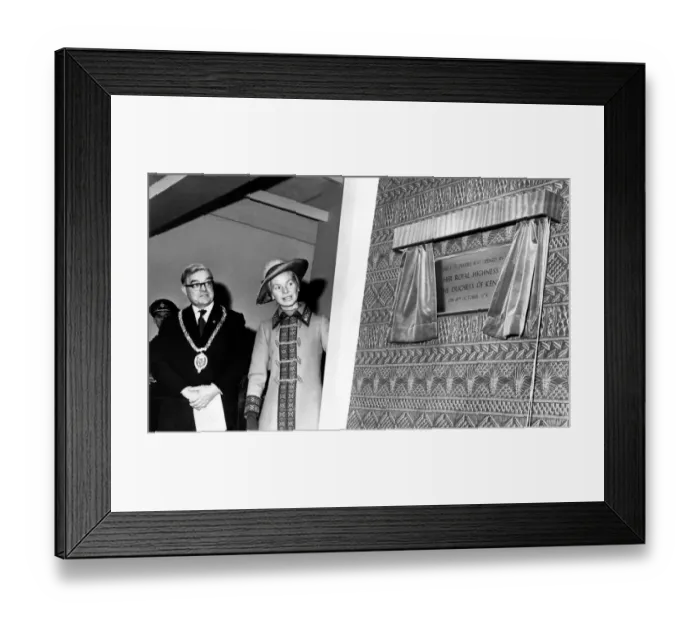 Framed Print : Prince Edward of Kent - The Duke and Duchess of Kent North East Royal Visits