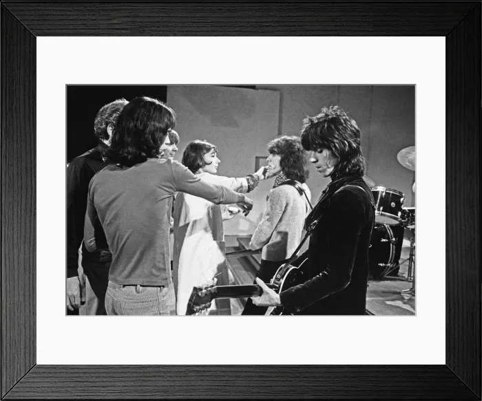 Framed Print : Rolling Stones in rehearsals at Intertel studios in Wembley Park