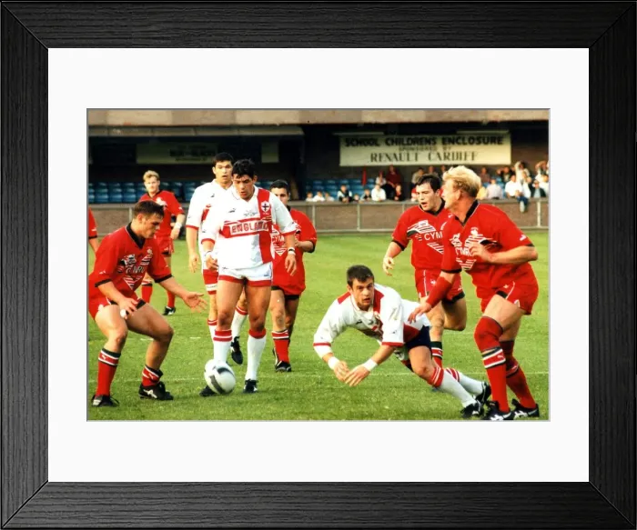 Framed Print : Sport - Rugby League - Wales v England - Kieran Cunningham (left Framed Print : Sport - Rugby League - Wales v England - Kieran Cunningham (left